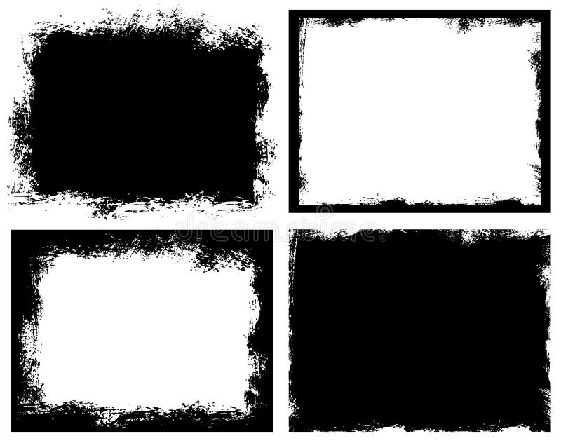 Set Of Grunge Background. Broken Dirty Rough Stock Vector ...