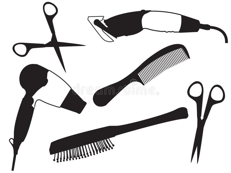 Set of the hairdresser vector illustration