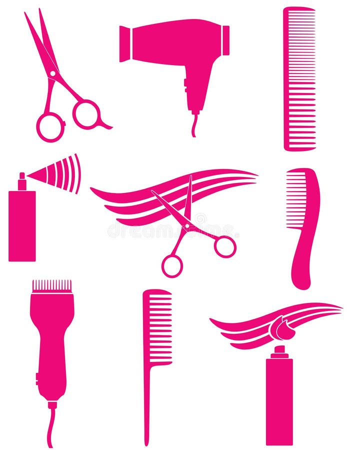 Set of hairdresser tools