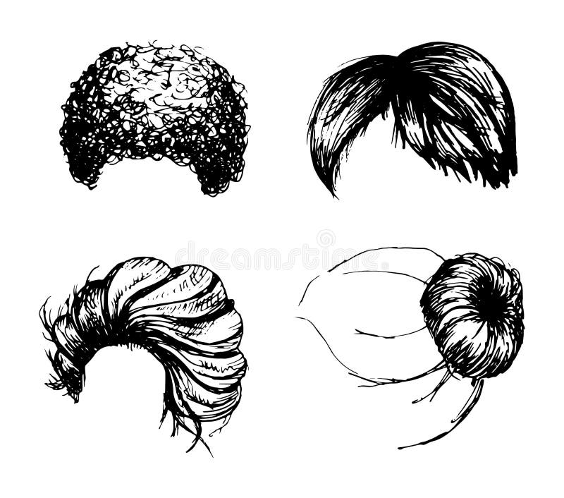 Sketch Hairstyles Stock Illustrations – 683 Sketch Hairstyles Stock  Illustrations, Vectors & Clipart - Dreamstime