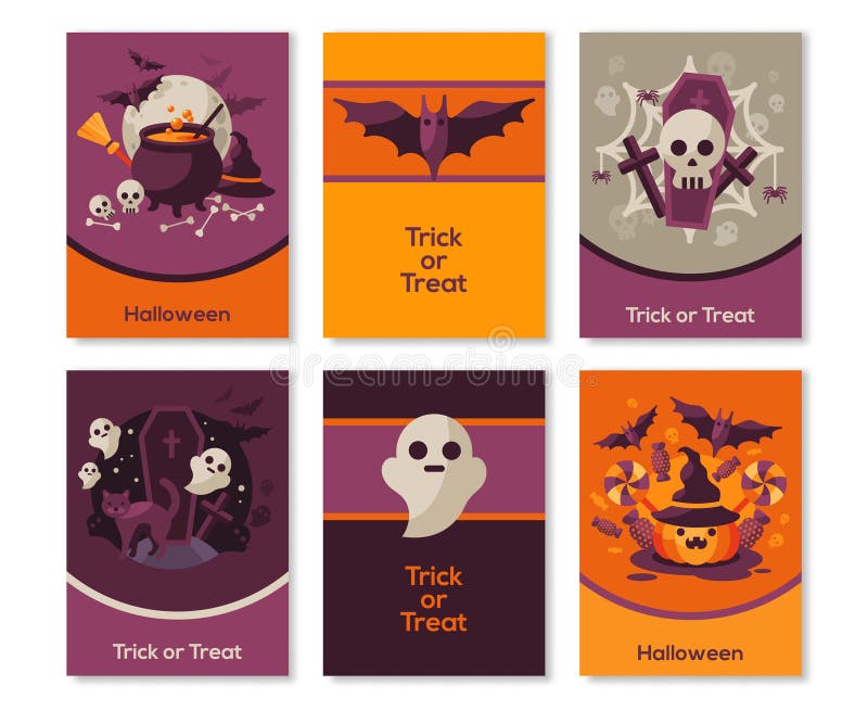 Set Halloweenowi pionowo sztandary ilustracja wektor Set Halloweenowi pionowo sztandary ilustracja wektor