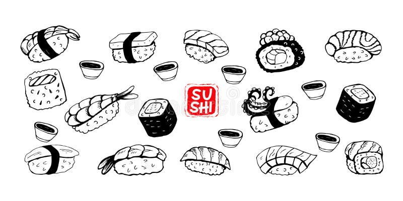 Sushi Stock Illustrations – 31,248 Sushi Stock Illustrations, Vectors ...