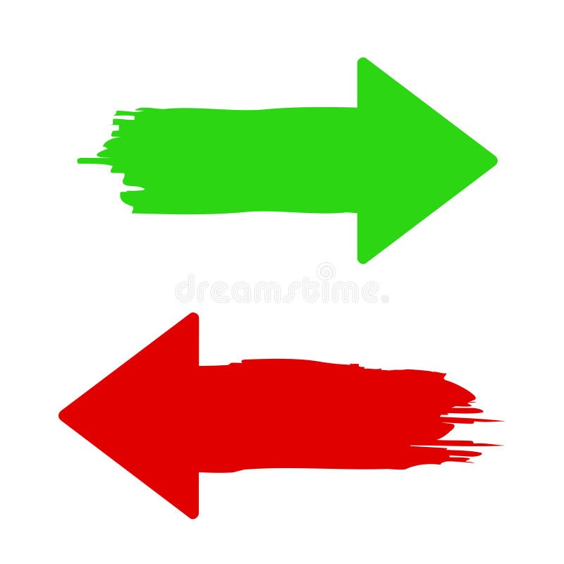 Hand Drawn Arrows With Paint Brush Stock Vector Illustration of brush