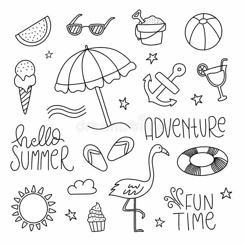 Summer Doodle Illustration Drawing Art Illustration par