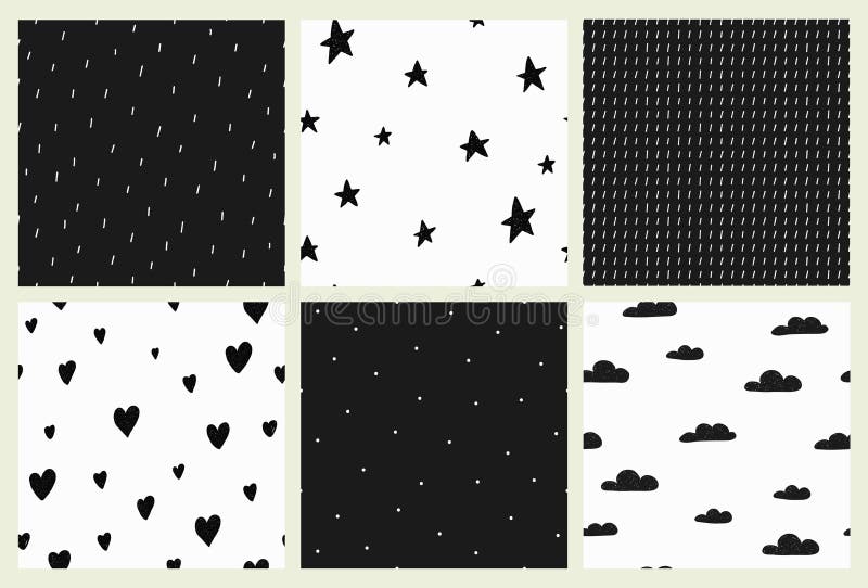 Background Black and White, Scandinavian Style. Stock Vector