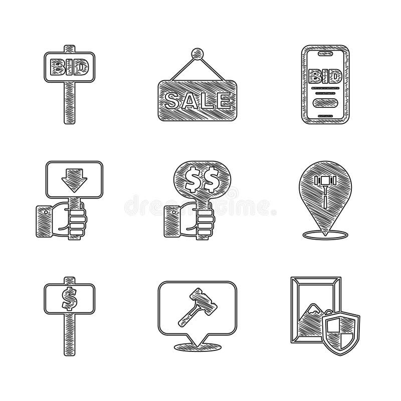 Hands Holding Auction Paddles Illustration Clipart Stock Vector (Royalty  Free) 1927049003