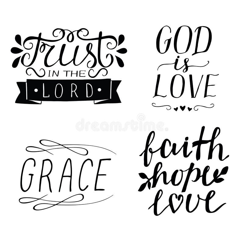 Motivational Bible Verse Stickers - Light, Grace, Pray, Love, Faith, Salt -  in Elegant Black & White Calligraphy