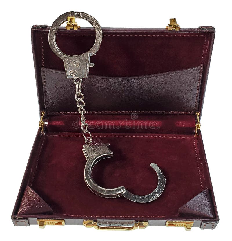 A Set of Handcuffs in Briefcase Stock Image Image of portfolio