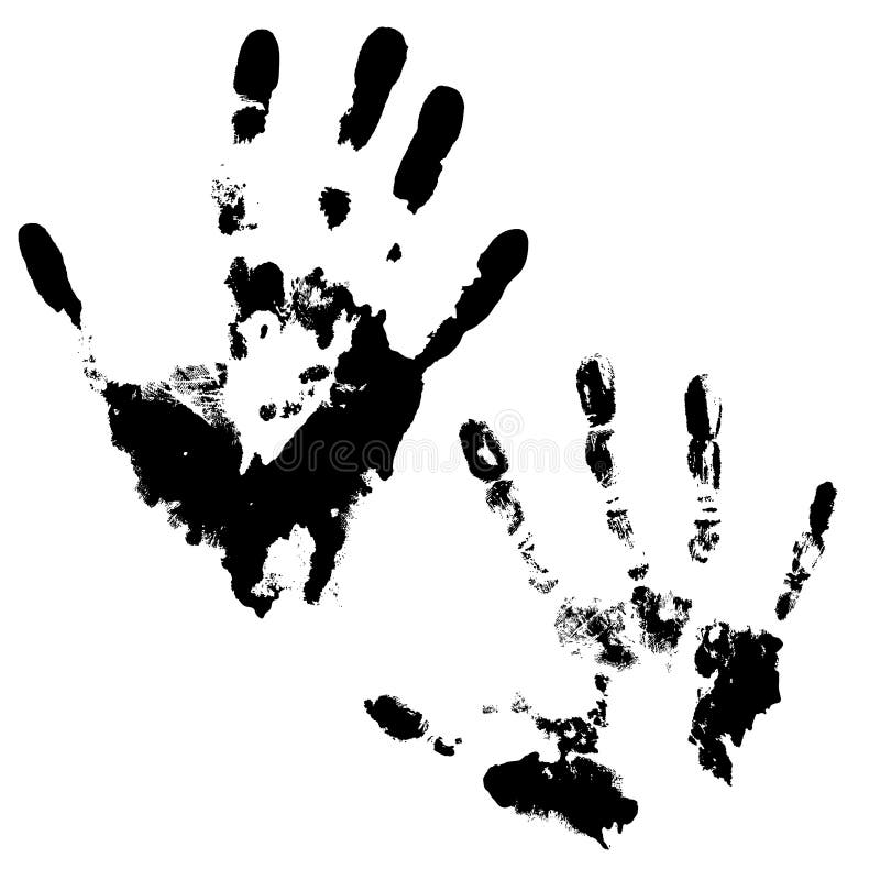 Set of handprint stock vector. Illustration of hand, detail 34374064