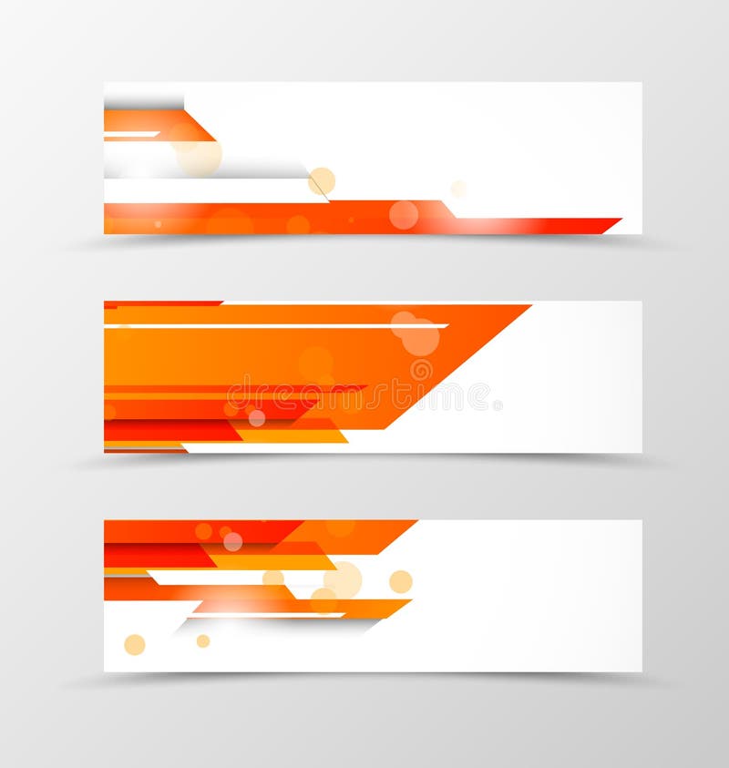 Set of header banner tech design royalty free illustration