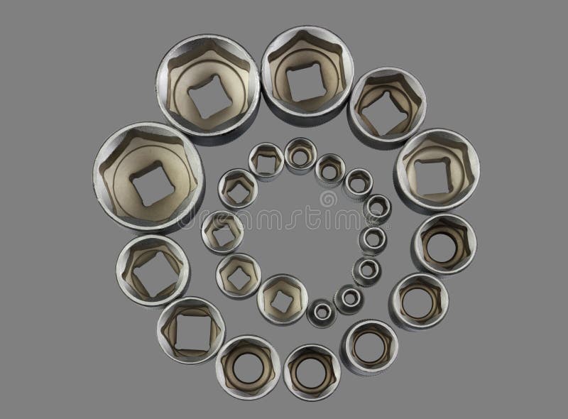 A set of heads to work with bolts vector illustration A set of heads to work with bolts vector illustration
