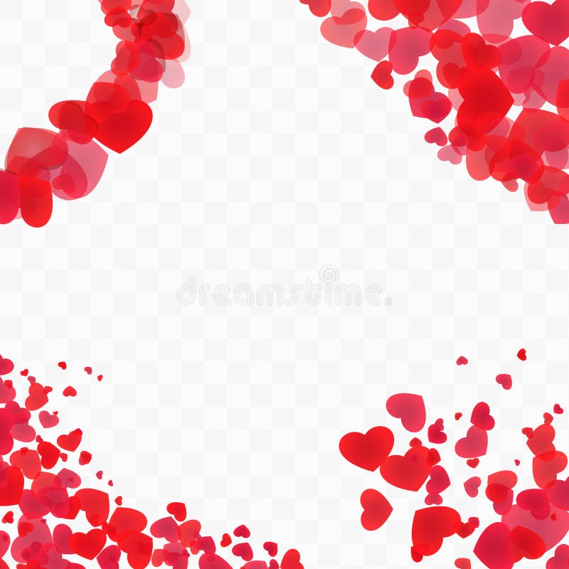 Set of heart corners vector illustration