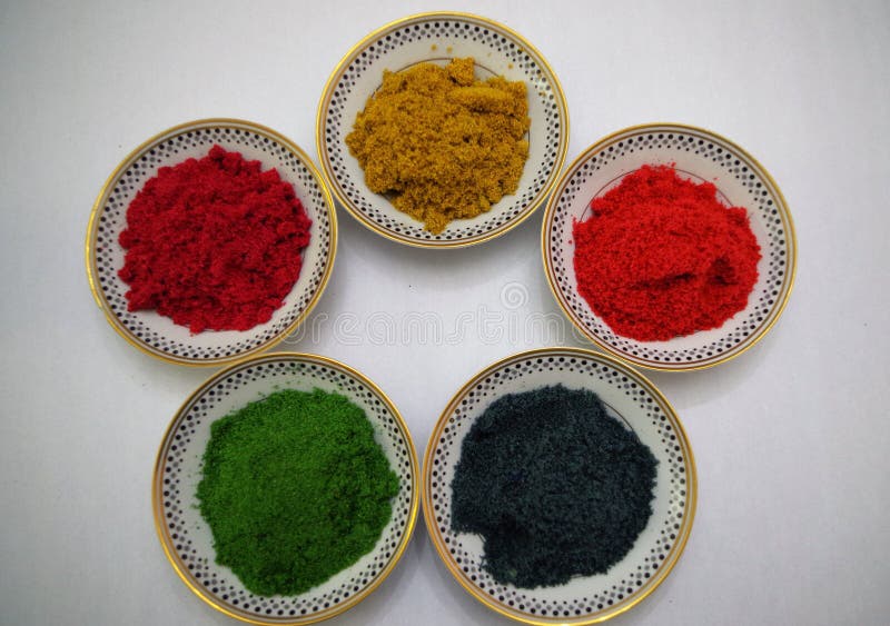 Set of Honduras spices on white table - Top view - Horizontal image