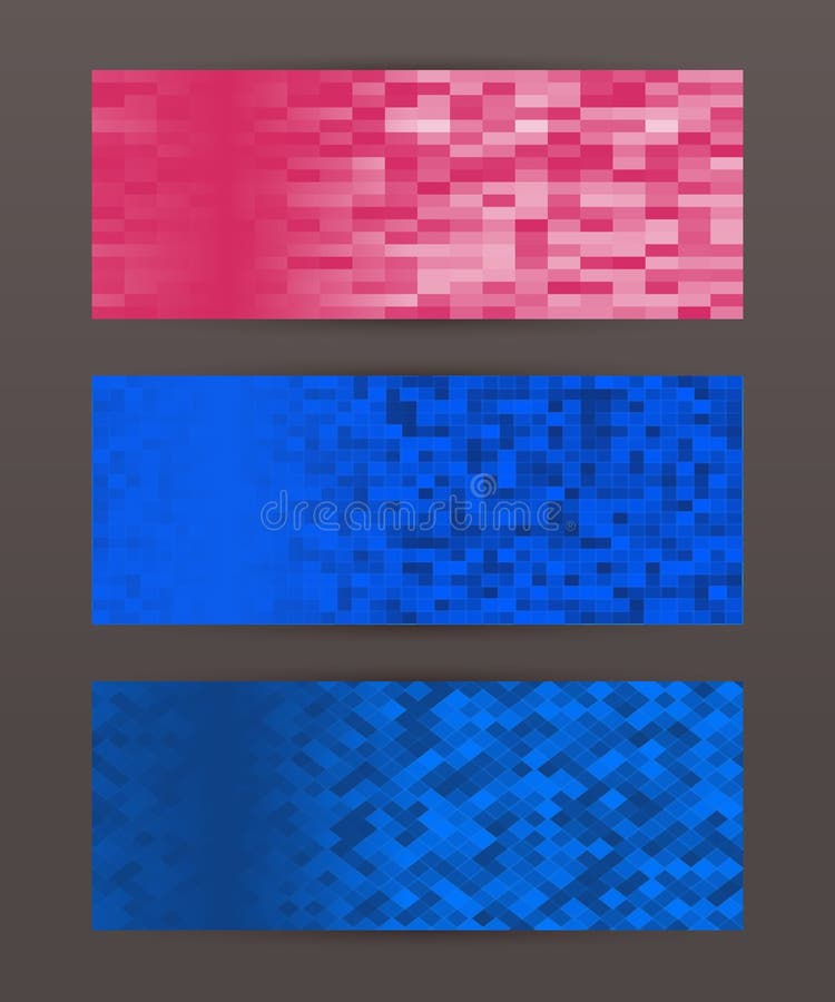 Set Horizontal Banner Headline Abstract Glow Lines12 Stock Vector