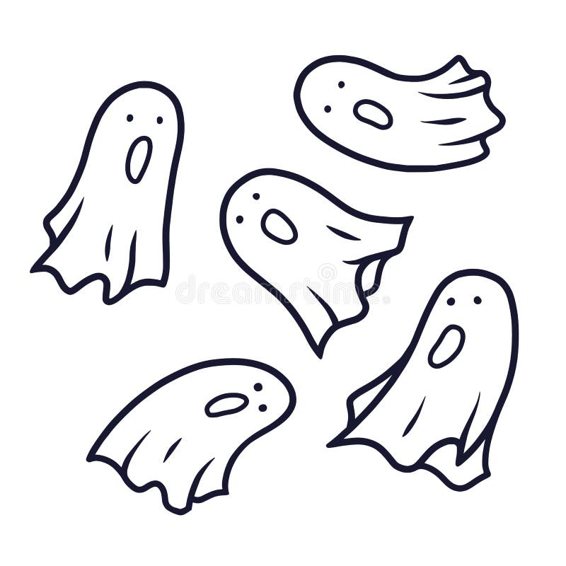 Horrible Ghost for Halloween Celebration. Stock Illustration ...