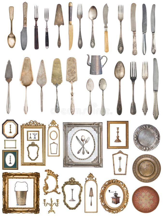 Set of a huge amount gorgeous old vintage items royalty free stock photo Set of a huge amount gorgeous old vintage items royalty free stock photo