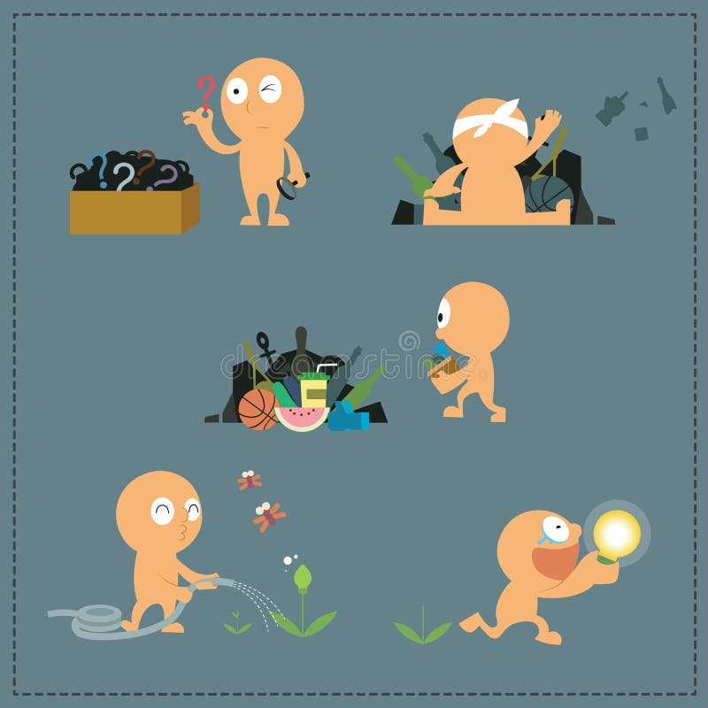 set-of-human-character-how-to-get-idea-stock-illustration