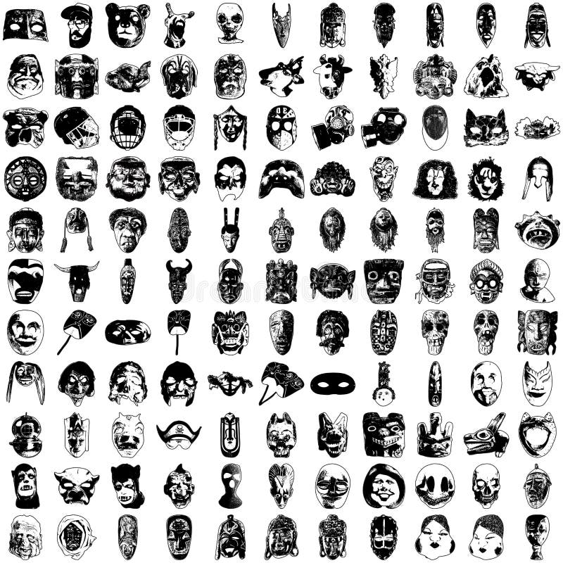 Ugly Masks Stock Illustrations – 32 Ugly Masks Stock Illustrations ...