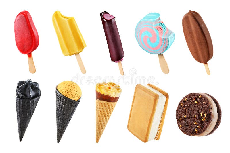 Set of ice creams