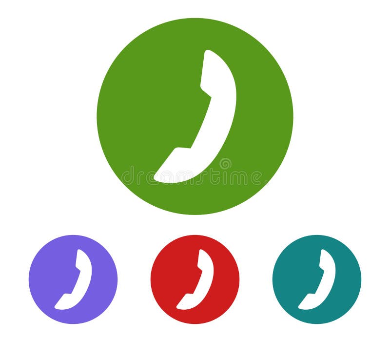 Set Of Icon Phone Handset Illustrated Stock Illustration Illustration