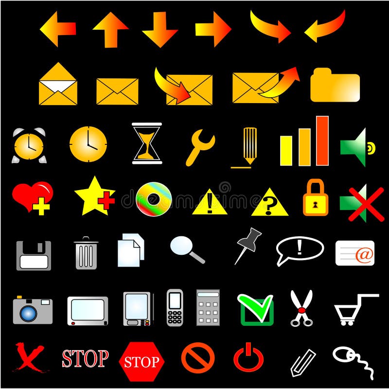 Design Icons Set stock vector. Illustration of brush, sample 1971891