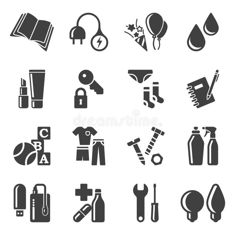 cardboard tools icons, Stock vector