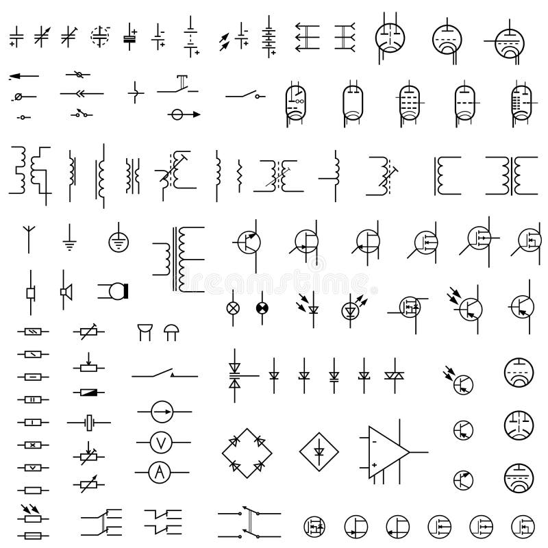 Set of icons of electronics.