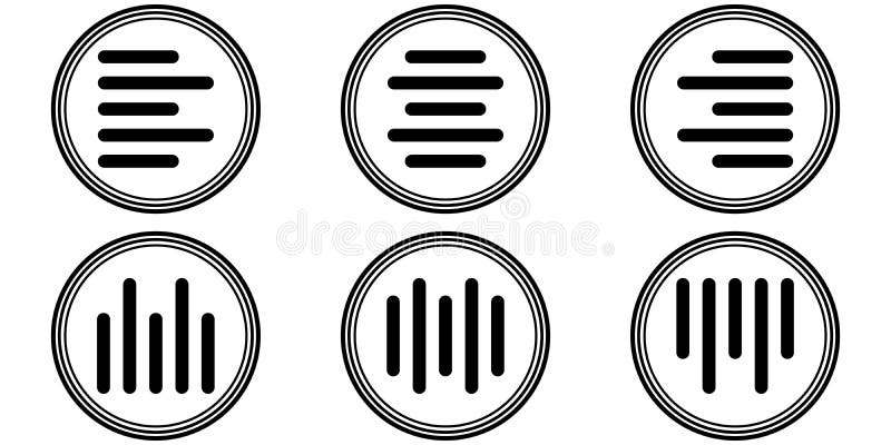 Set icons horizontal and vertical alignment, align-center, vector sign symbol Align center text, paragraph, typography vector illustration