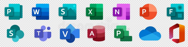 Set Icons Microsoft Office 365 Word Exzellent Onenote Yammer Sway