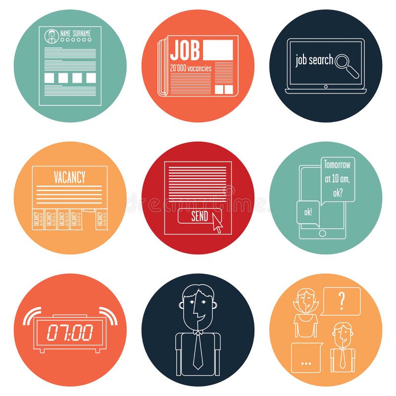 Set icons stock illustration Set icons stock illustration