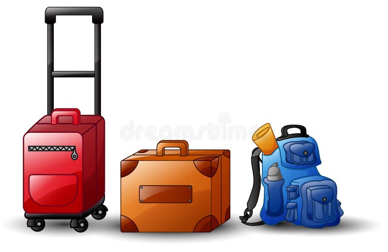Set of icons travel bags stock vector. Illustration of departure - 90845969