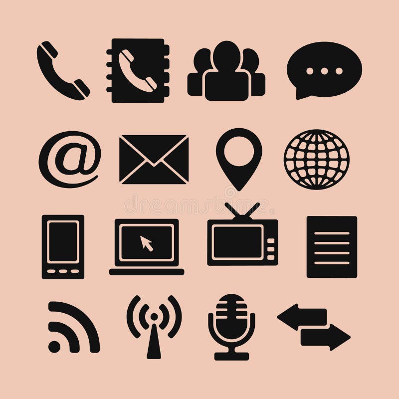 Set of Icons for Web and Mobile royalty free illustration