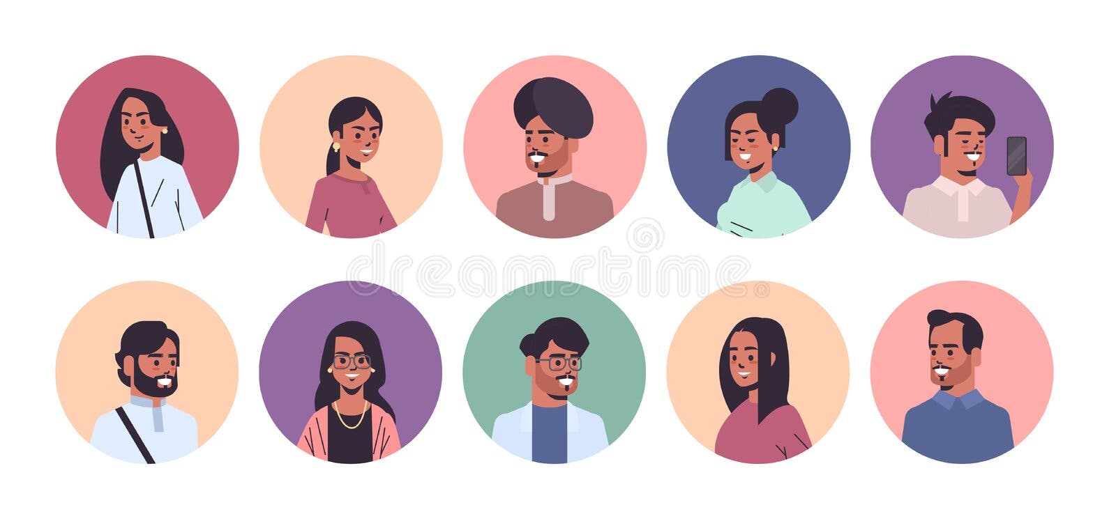 30 Free Diversity Avatars Vector Icons (AI)