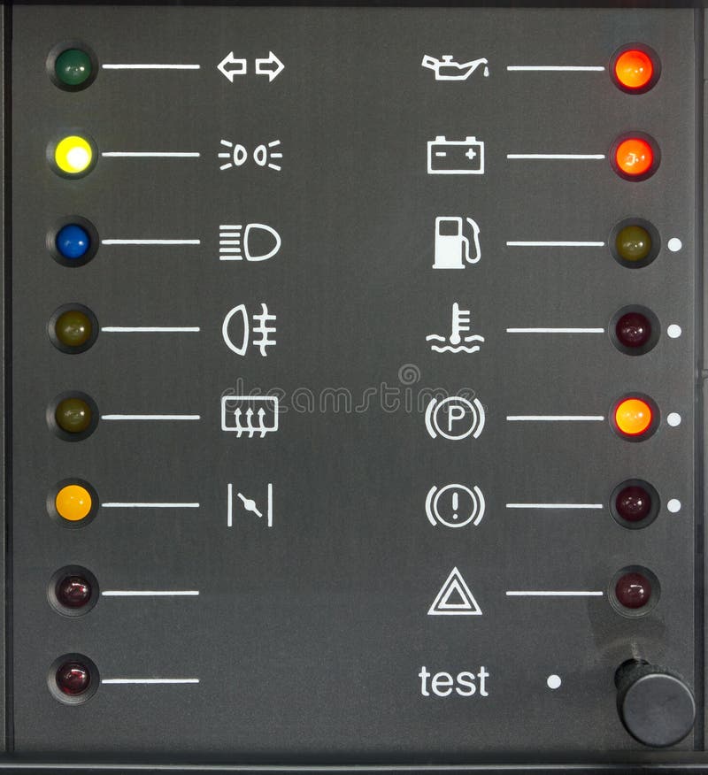 Set of Indicators on a Car S Dashboard Stock Photo Image of turn