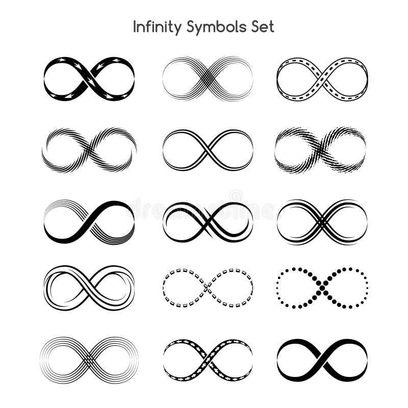 Set of infinity symbols