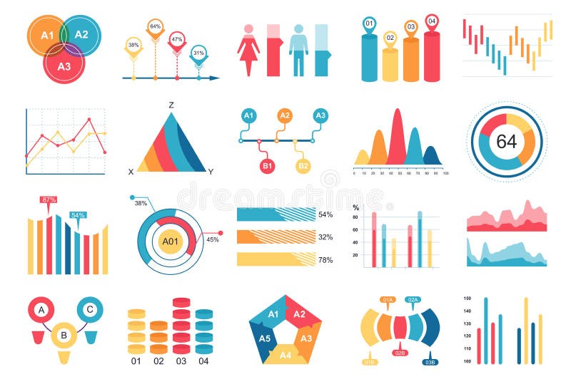 Set of Infographic Elements Data Visualization Vector Design Template 