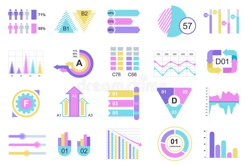 Set of Infographic Elements Data Visualization Vector Design Template ...