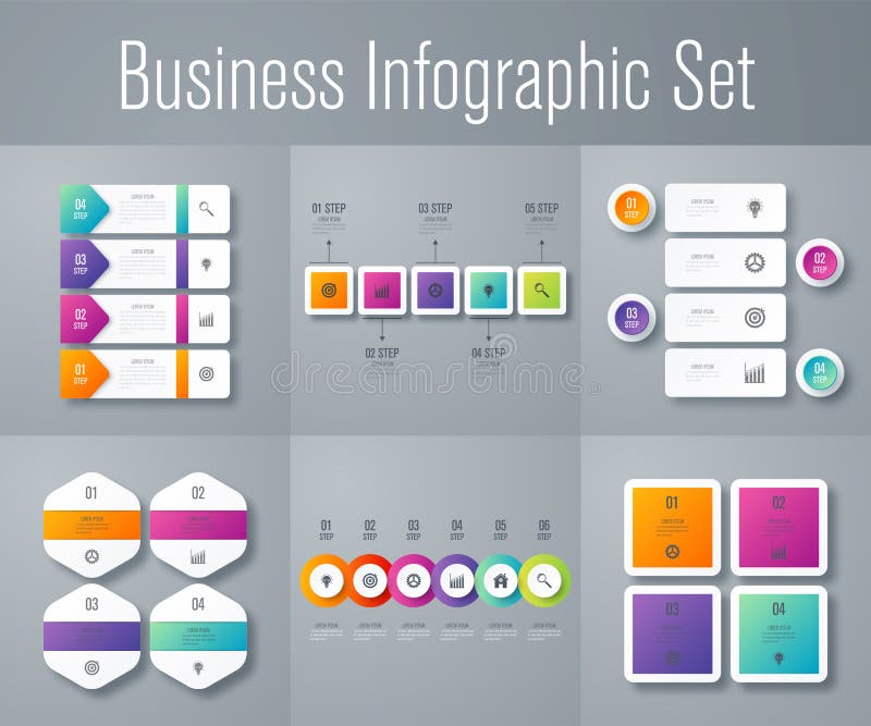 Set with infographics royalty free illustration Set with infographics royalty free illustration