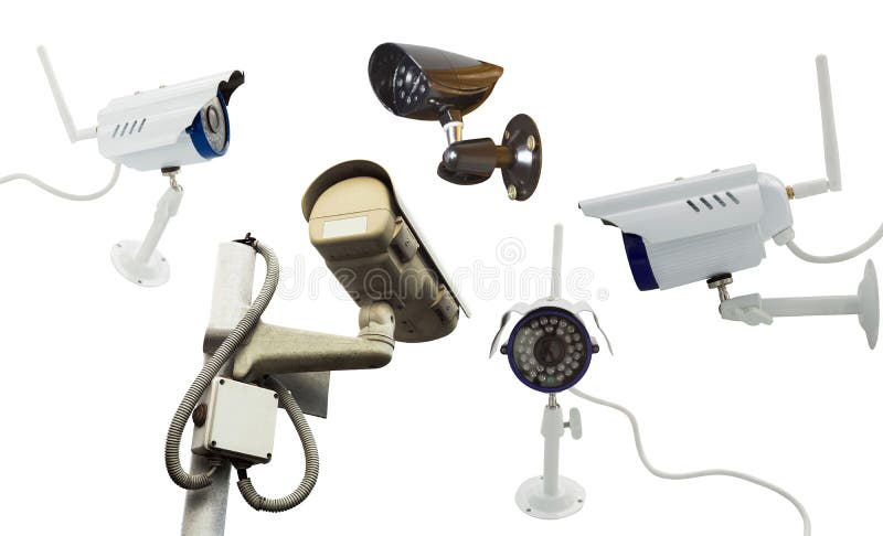 Set inwigilaci kamery nagranie fotografia royalty free Set inwigilaci kamery nagranie fotografia royalty free