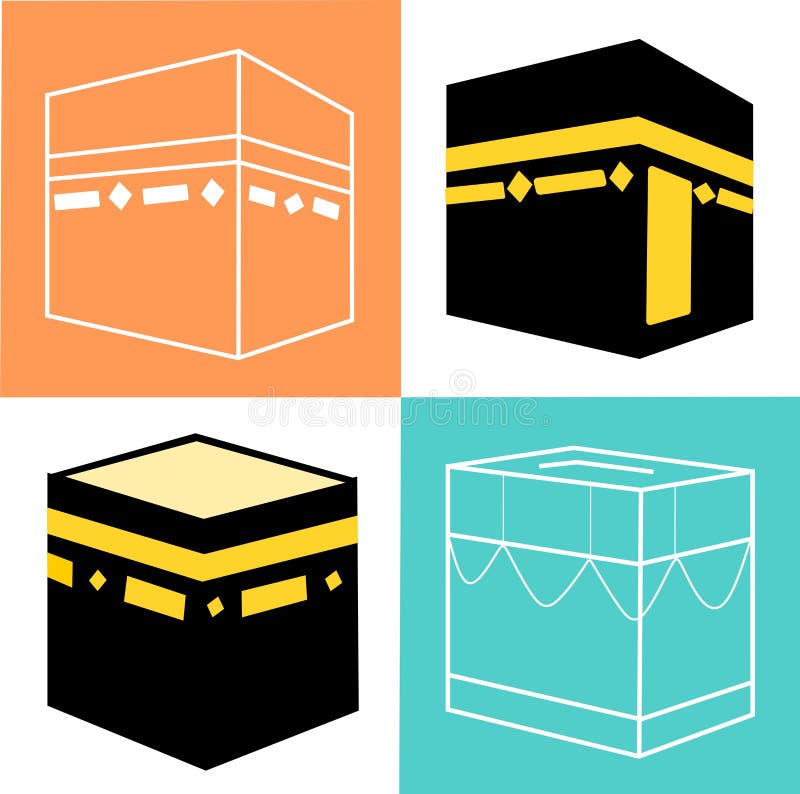 Set islamischer Vektordesign kaaba in Mekka Ikone für Hajj und Ramadan oder Eid Moschee der Islamischen Ikonen Mecca Eid Mubarak vektor abbildung Set islamischer Vektordesign kaaba in Mekka Ikone für Hajj und Ramadan oder Eid Moschee der Islamischen Ikonen Mecca Eid Mubarak vektor abbildung