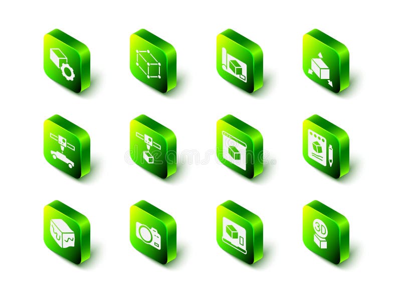 Set isometric cube graphing paper for engineering sketch on 3d 