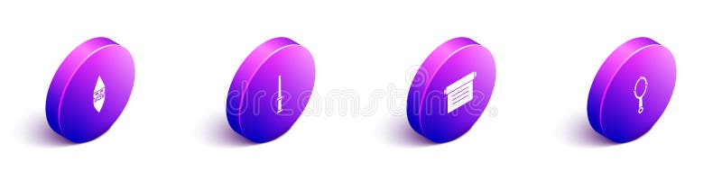 Set Isometric Wizard Warlock, Magic Wand, Ancient Magic Book and Hand ...