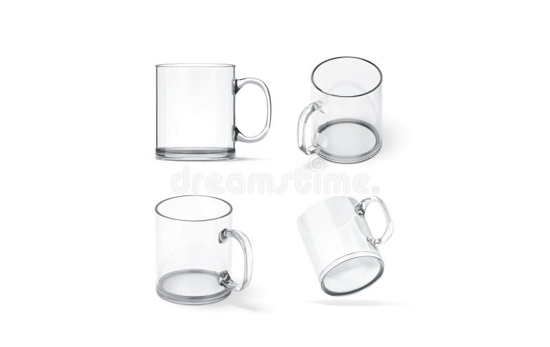 Set izolat de măști de sticlă transparentă necompletată stock illustration