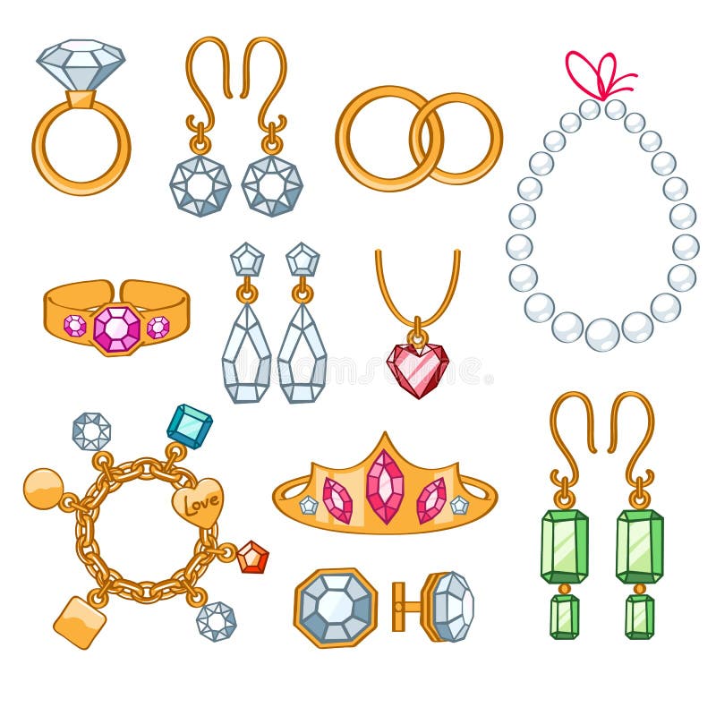 Set Of Jewelry Items. Stock Vector Image 48621432