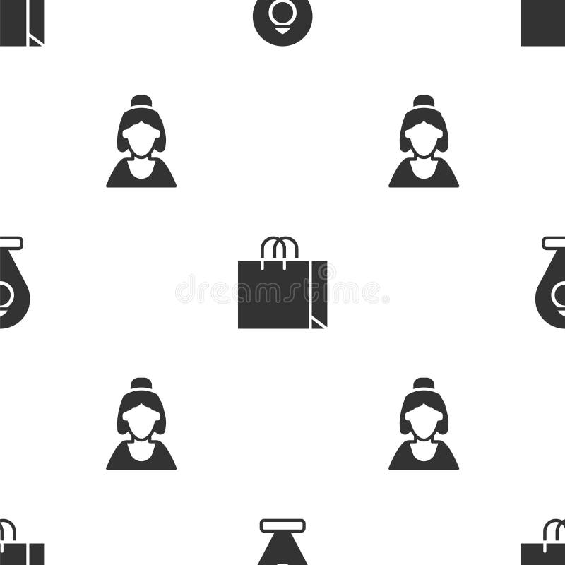 Set Jewelry Store, Shopping Bag Jewelry and Consultant of on Seamless