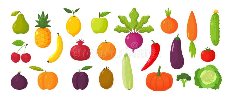 Set of Juicy Fruits and Vegetables in Cartoon Style . Healthy Lifestyle, Vegetarianism Stock Vector - Illustration of pear, cooking: 175150092 Set of Juicy Fruits and Vegetables in Cartoon Style . Healthy Lifestyle, Vegetarianism Stock Vector - Illustration of pear, cooking: 175150092
