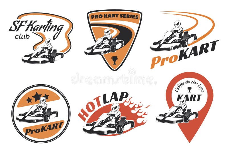 Set karta bieżni emblematy, logo i ikony, ilustracji Set karta bieżni emblematy, logo i ikony, ilustracji