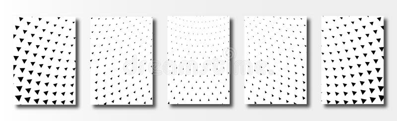 Set karty z trójgraniastym halftone Papierowy t?o ilustracji Set karty z trójgraniastym halftone Papierowy t?o ilustracji