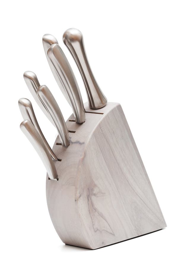 Set of kitchen knives