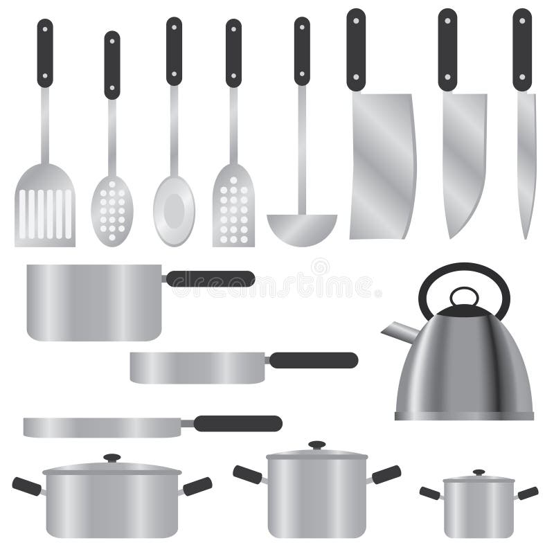 Set of kitchen utensils.